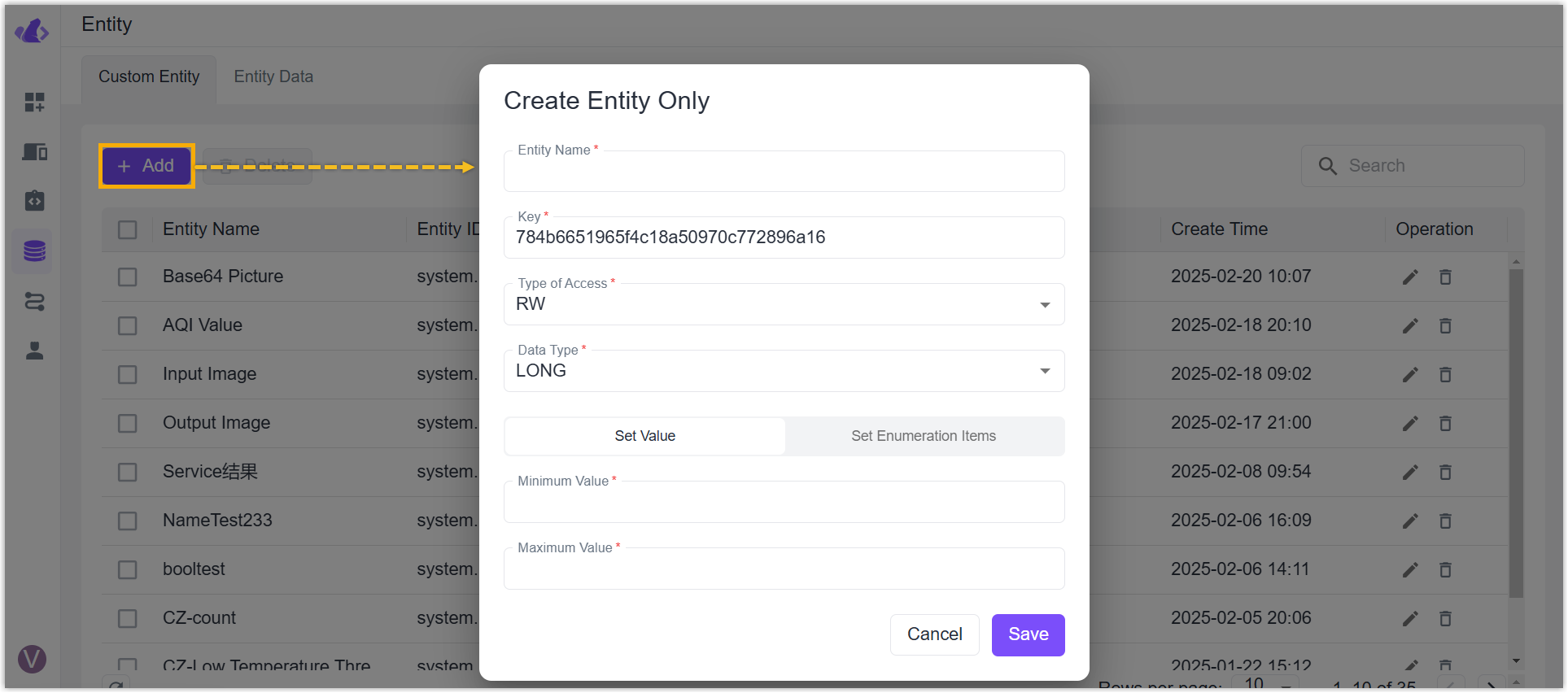 Add-entitiy
