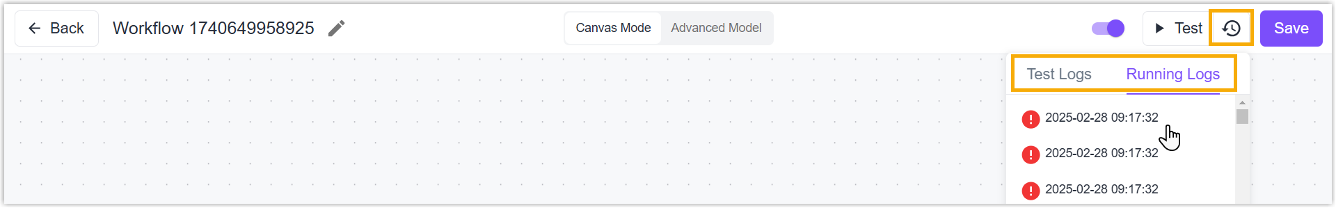 Workflow-log