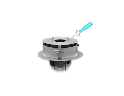 17 Recessed Mount with Mini PTZ Dome Camera